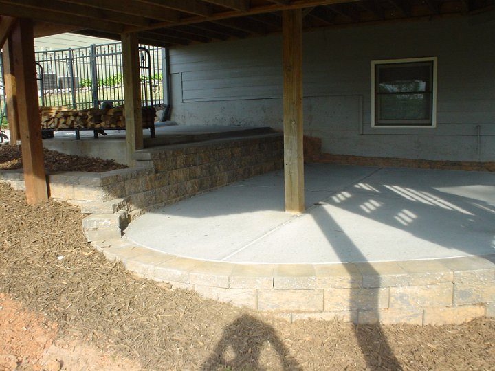 Finished concrete driveway and flatwork in Woodstock, GA